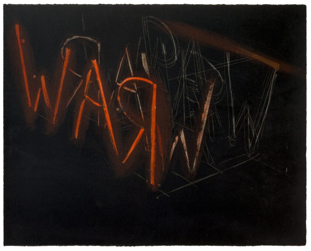 Bruce Nauman Raw War print