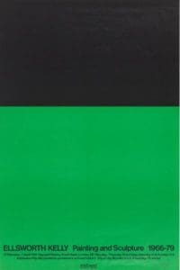 Ellsworth Kelly Ellsworth Kelly Painting & Sculpture 1966-79, Hayward Gallery (Black/Green) print