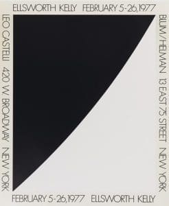 Ellsworth Kelly Ellsworth Kelly, Leo Castelli, NY and Blum Helman, NY (Black Curve II) print