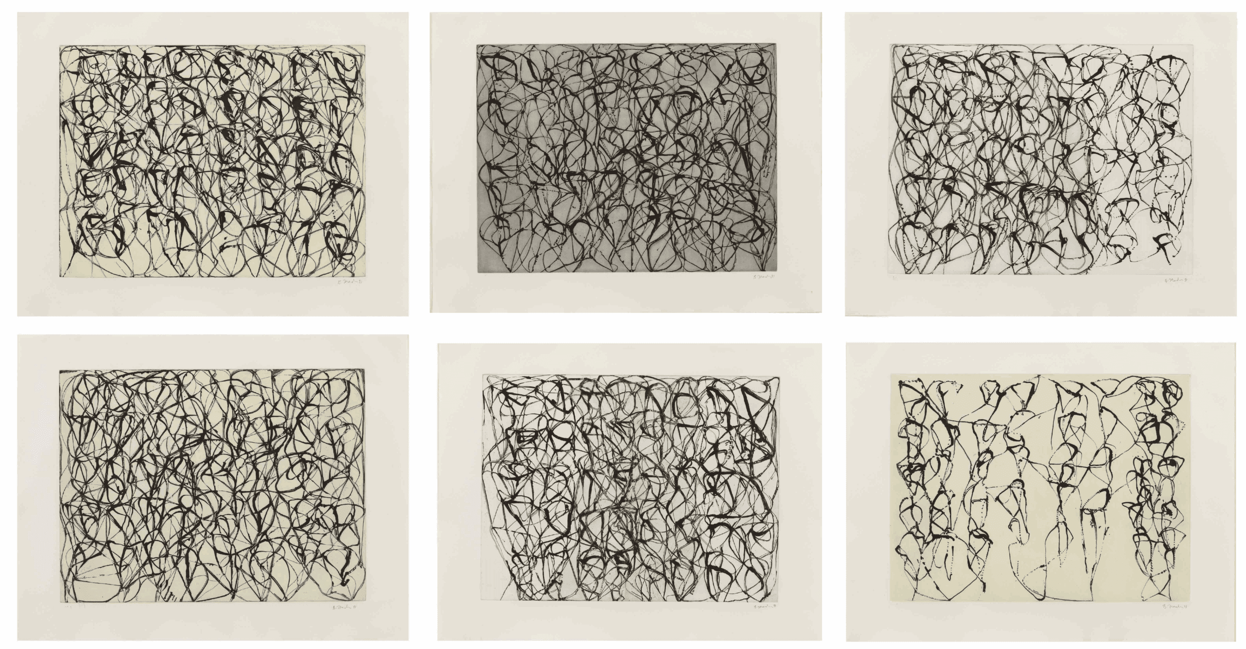 Cold Mountain Series, Zen Studies 1-6 by Brice Marden