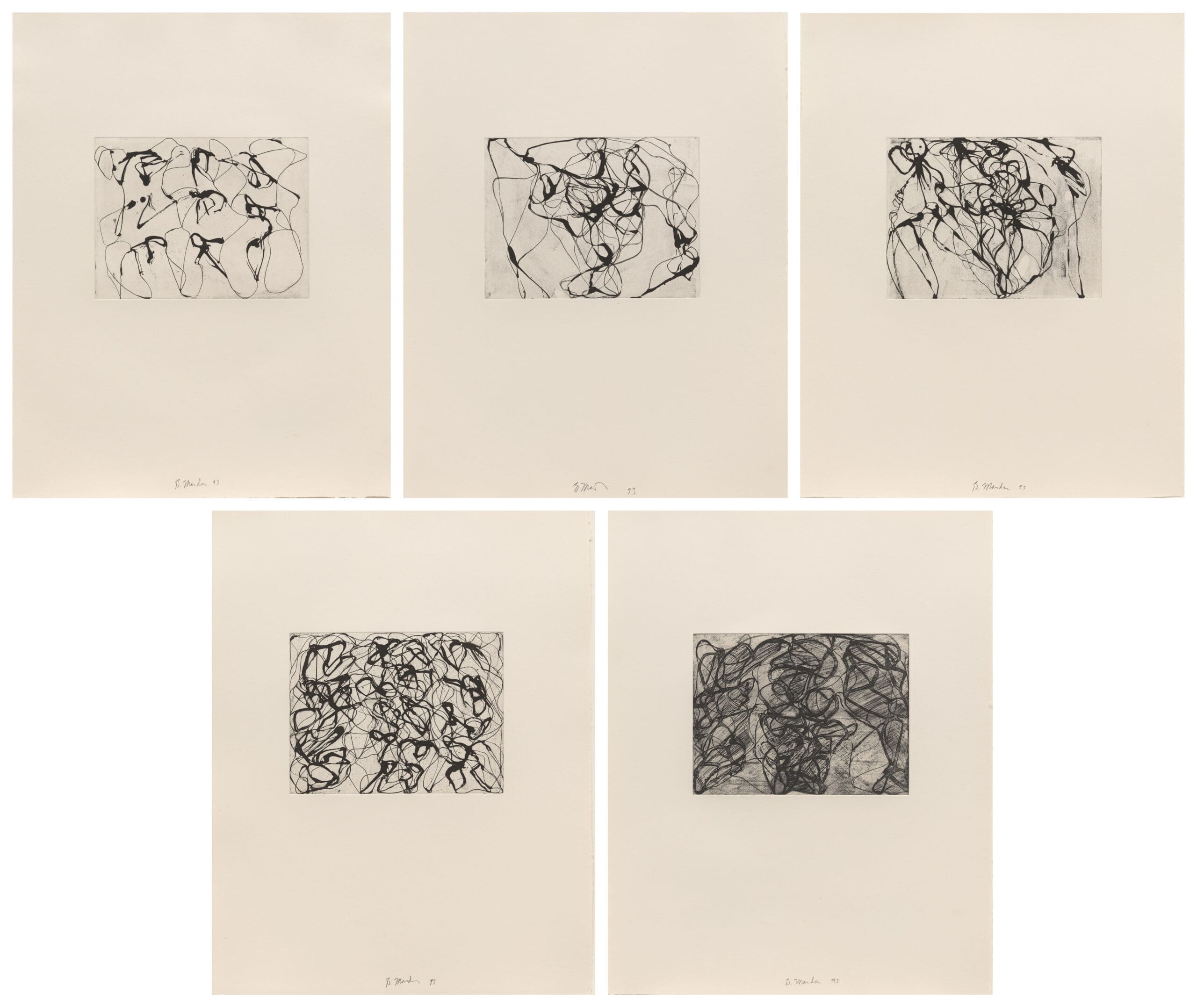 After Botticelli: 1-5 by Brice Marden