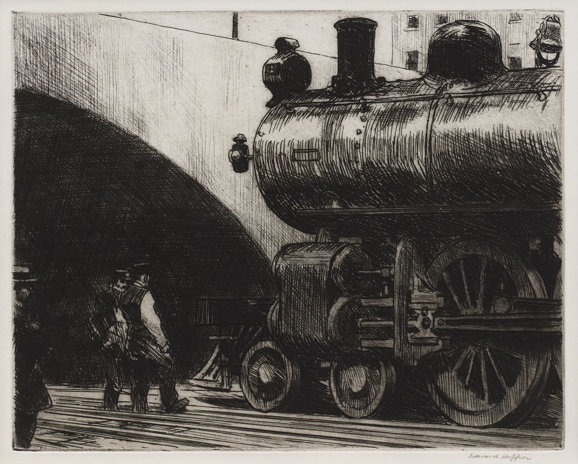 The Locomotive by Edward Hopper