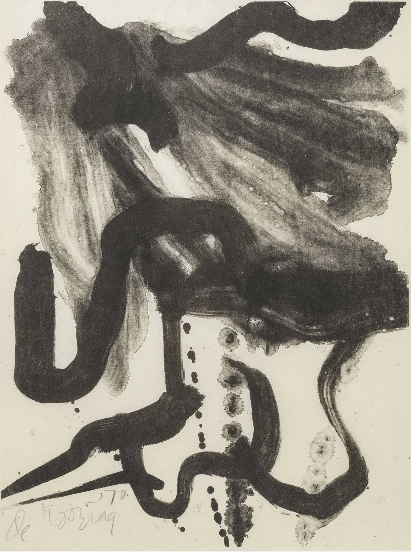 Woman with Corset and Long Hair by Willem de Kooning
