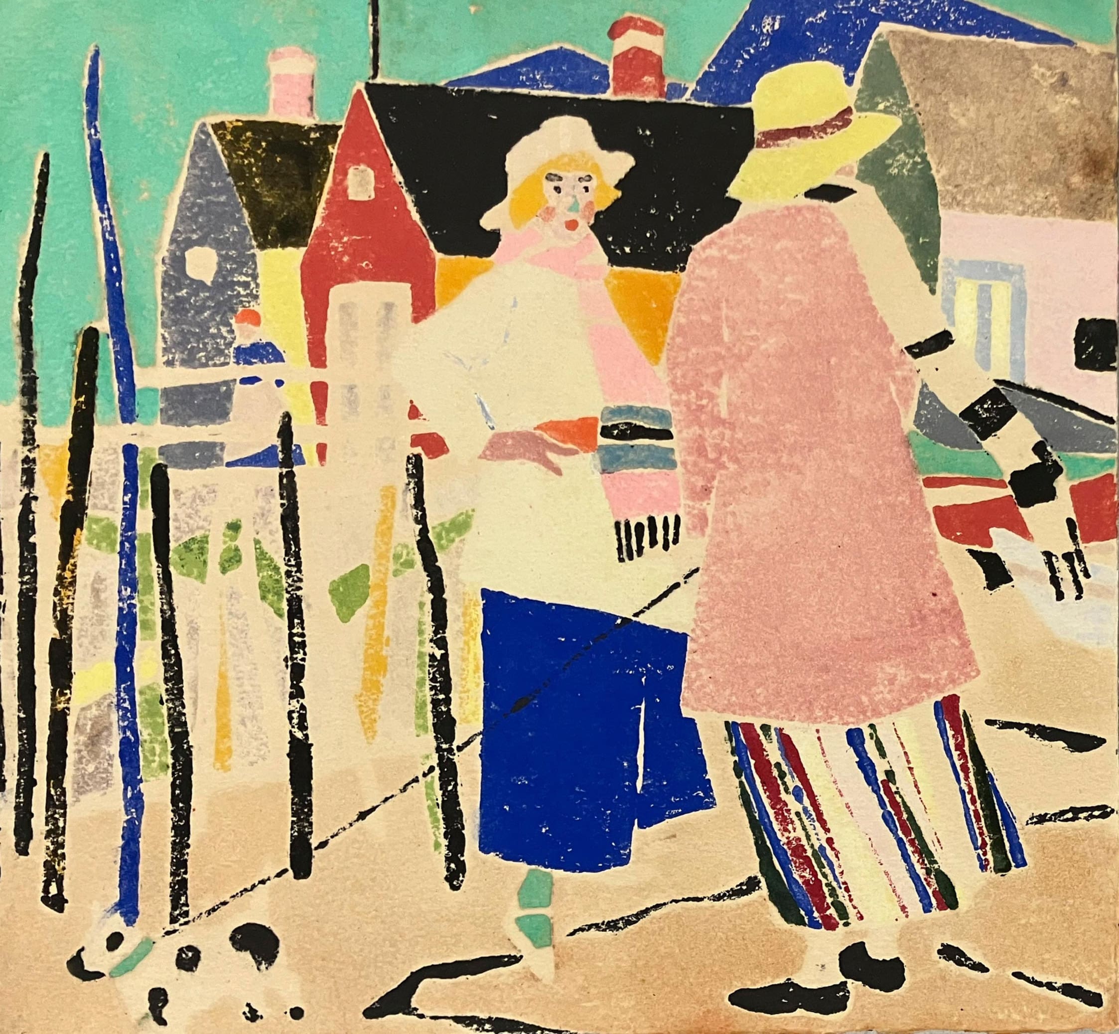 Ada Gilmore Chaffee<br>Walking to Wellfleet (Gossip) by Pre-War American Woodcuts