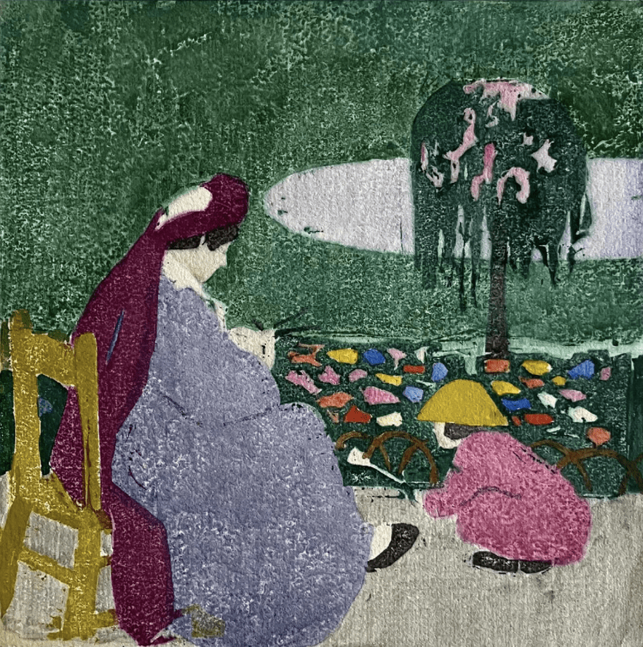 Seated Woman with Child by Ethel Mars