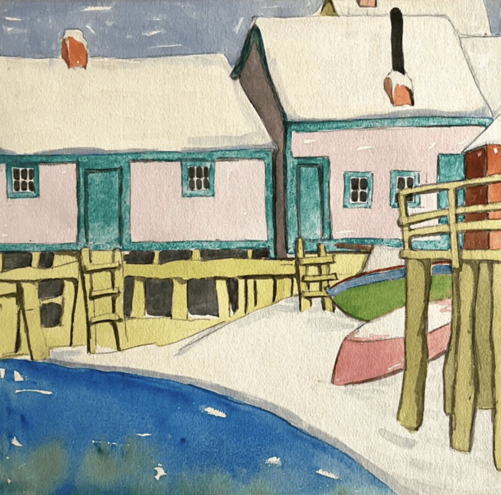 Pink Houses at Sea by Maud Hunt Squire