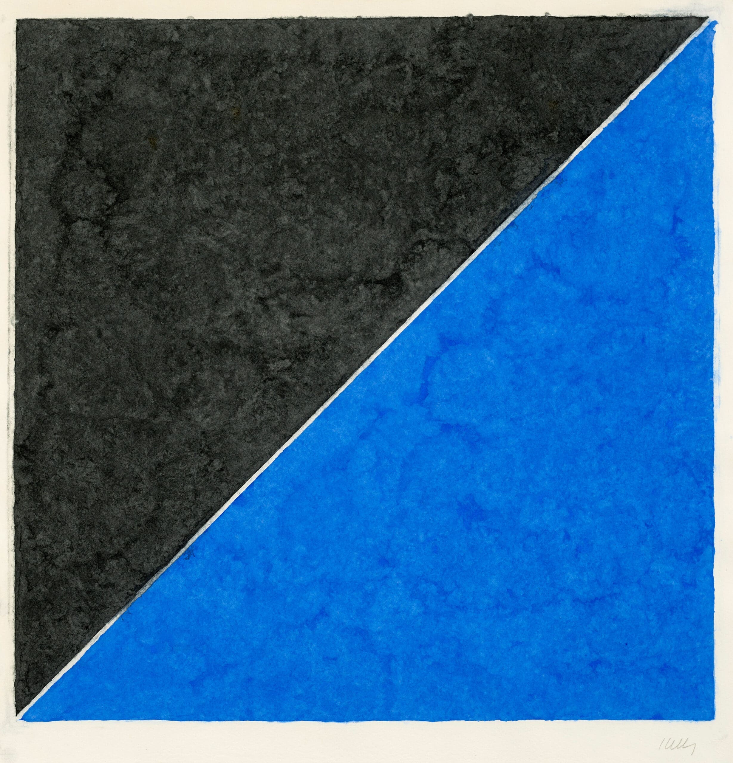 Colored Paper Image XV (Dark Gray and Blue) by Ellsworth Kelly