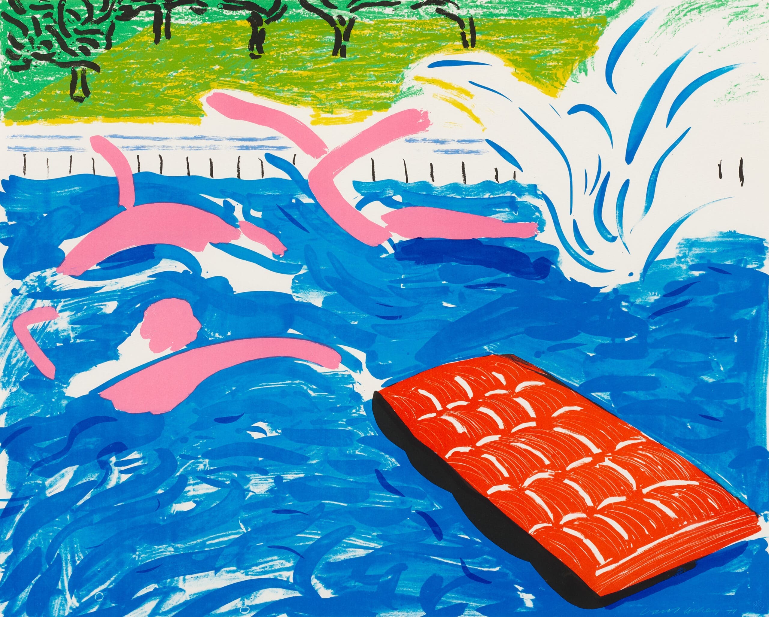 Afternoon Swimming print - David Hockney