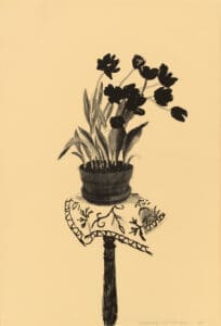 David Hockney Black Tulips print