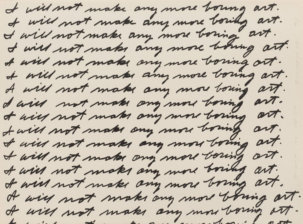 John Baldessari I Will Not Make Any More Boring Art print