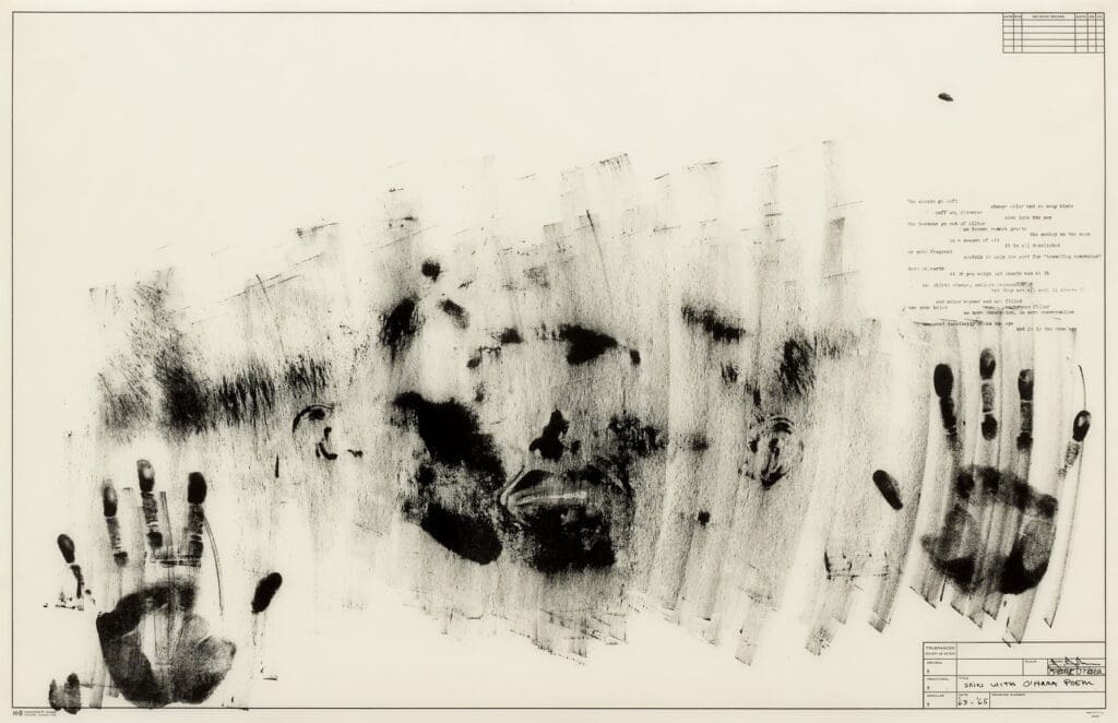 Jasper Johns Skin with O’Hara Poem print