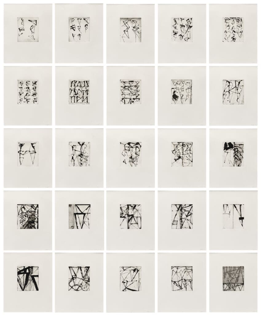 Brice Marden Etchings to Rexroth print