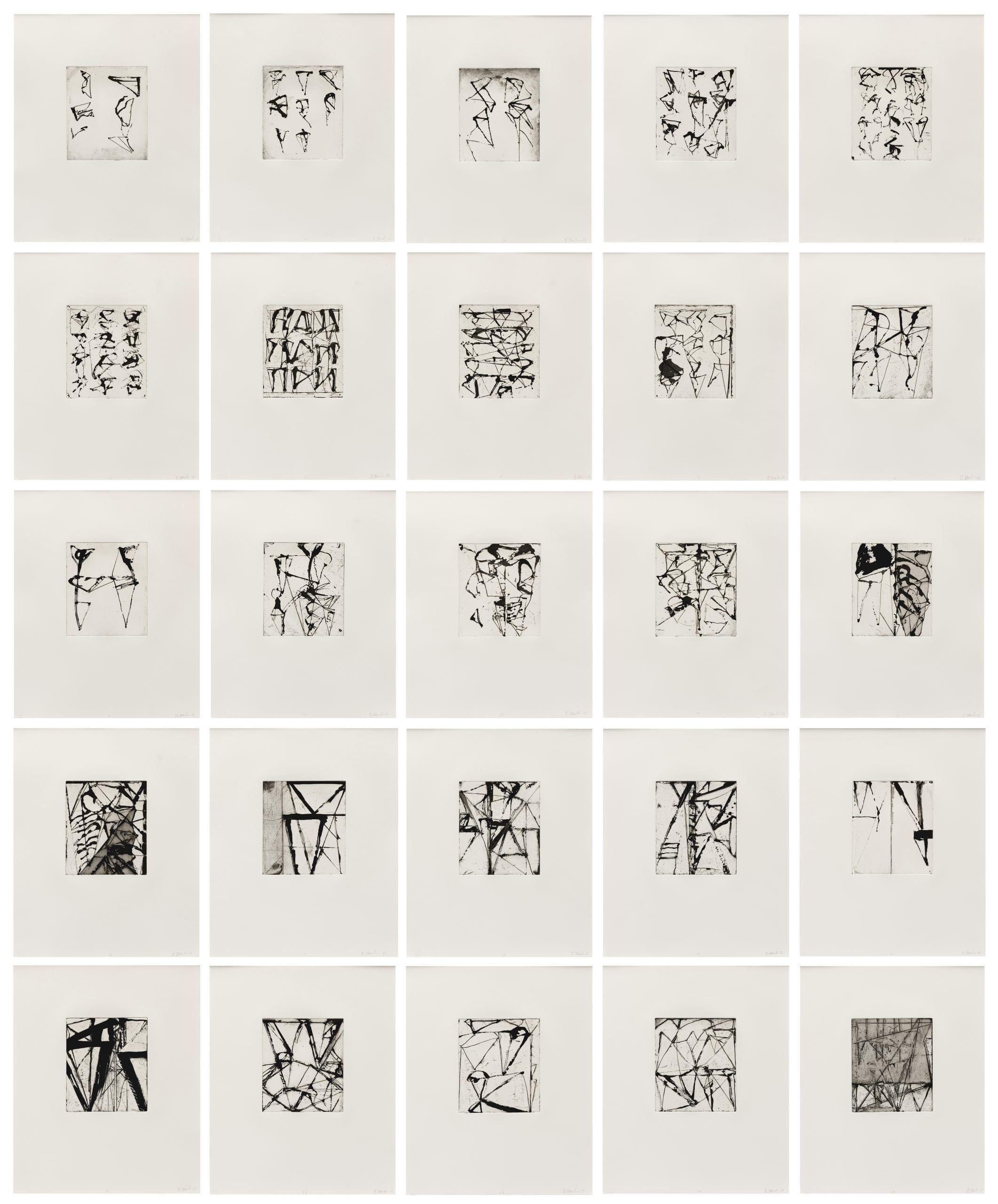 Brice Marden Etchings to Rexroth print
