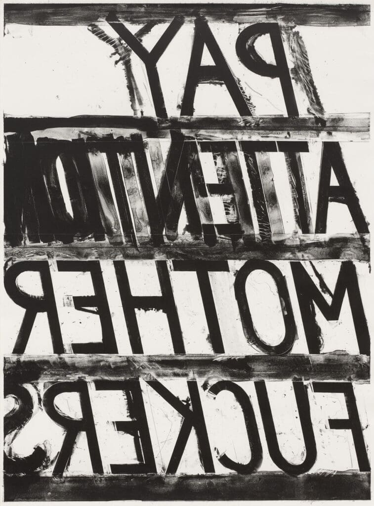 Bruce Nauman Pay Attention print