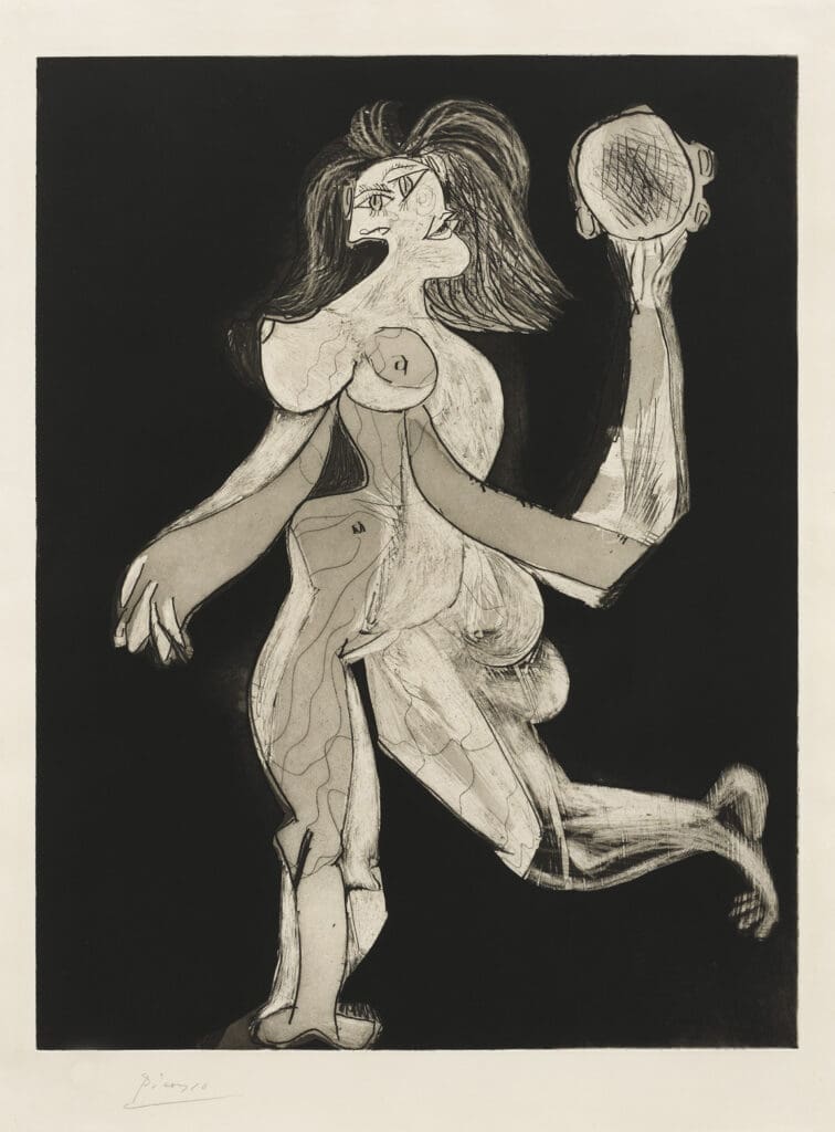 Pablo Picasso La femme au tambourin print