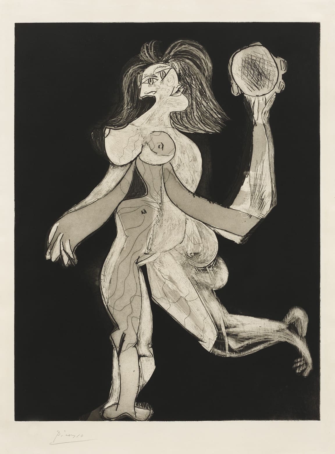 Pablo Picasso La femme au tambourin print