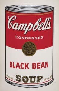 Andy Warhol Campbell’s Soup I: Black Bean Soup print